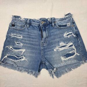 KanCan Distressed Cutoff Denim Shorts Womens 26